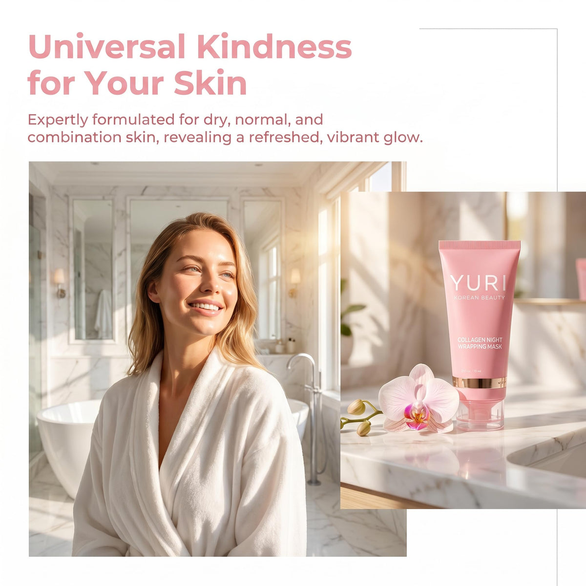 Yuri Korean Beauty peeled-off mask in morning showing refreshed skin benefit