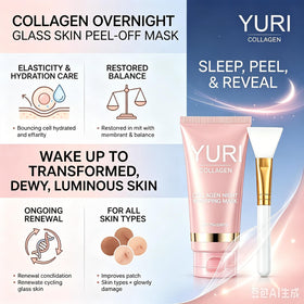 yuri collagen texture close-up showing smooth gel film to illustrate hydrating texture