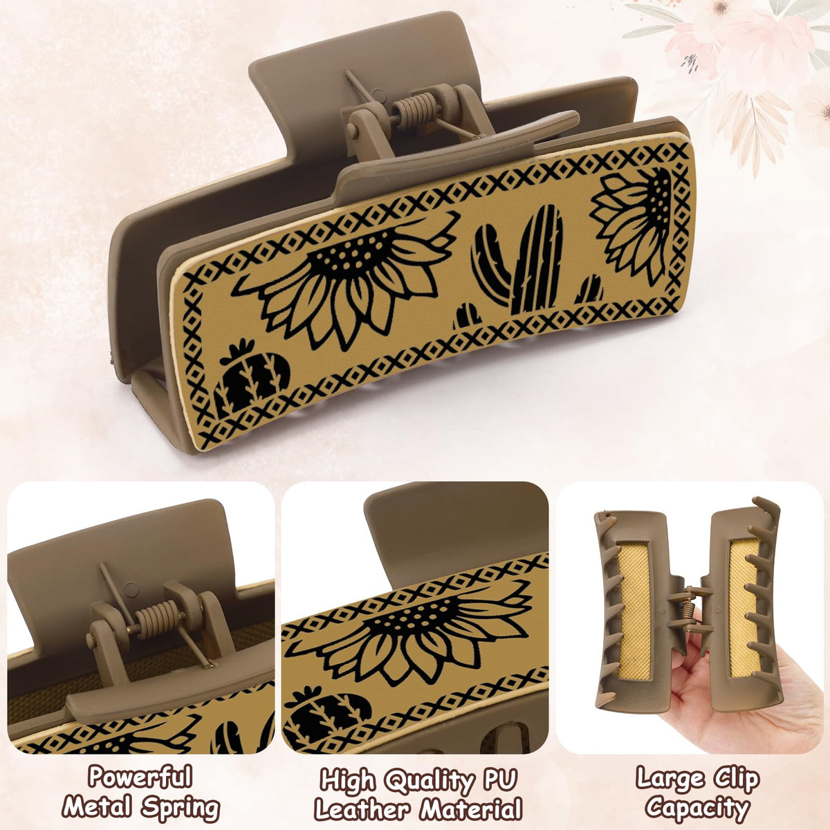 Yussti cowhide print close detail illustrating authentic western look and contrast