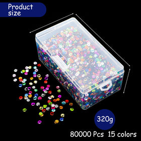 Yuxung close-up of 6mm sequins texture proving shiny, uniform PVC finish