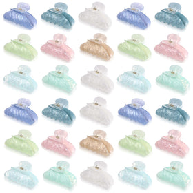 Yuxung front pack display showing 32 colorful acrylic clips for easy styling
