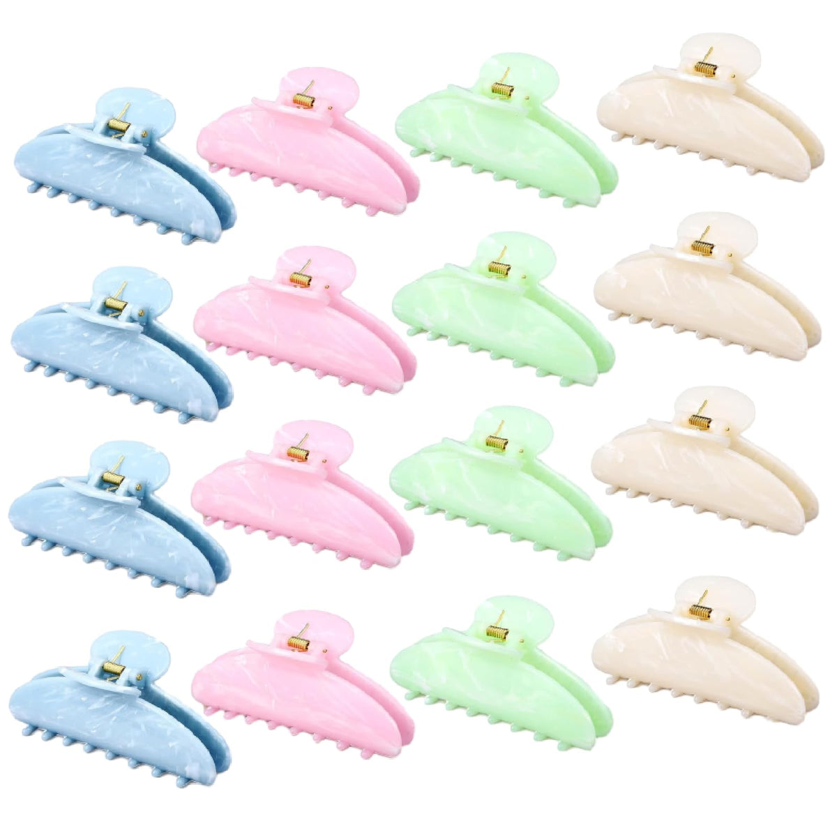 Yuxung front packaging showing 16 colorful acrylic claw clips, ideal for gifting