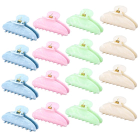 Yuxung front packaging showing 16 colorful acrylic claw clips, ideal for gifting