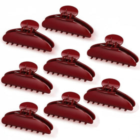 Yuxung front view glossy red clip pack showing bright finish and eight-count convenience