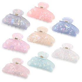 Yuxung front view showing eight mermaid-colored clips and color variety for styling