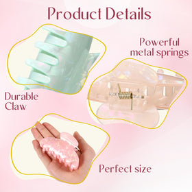 Yuxung clips held in hand demonstrating 3.35-inch size and portable convenience