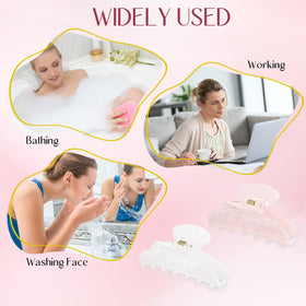 Yuxung clip beside a ruler showing 9 cm size for clear scale and styling options