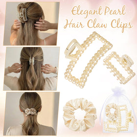 Yuxung small pearl clip detail showing decorative pearls and neat finishing