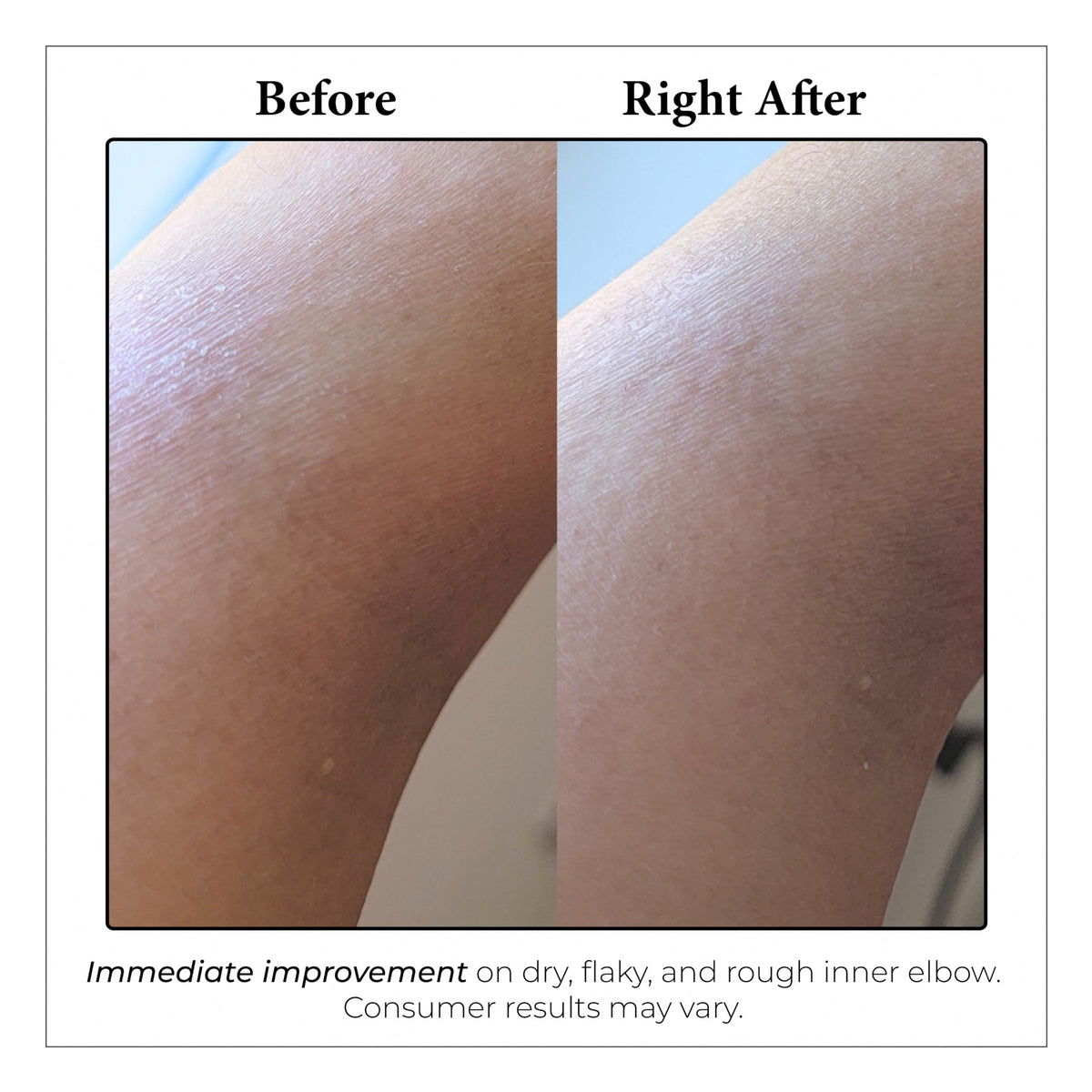 YUZU lotion spread on forearm during application showing smooth finish and non-greasy feel