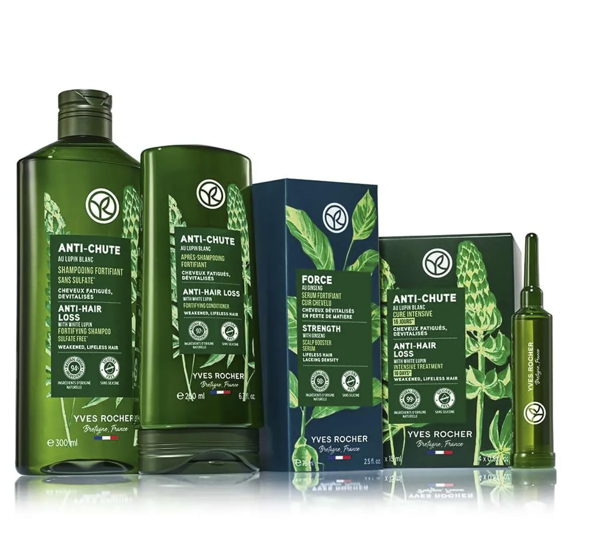 Yves Rocher botanical close-up white lupine and organic agave strength