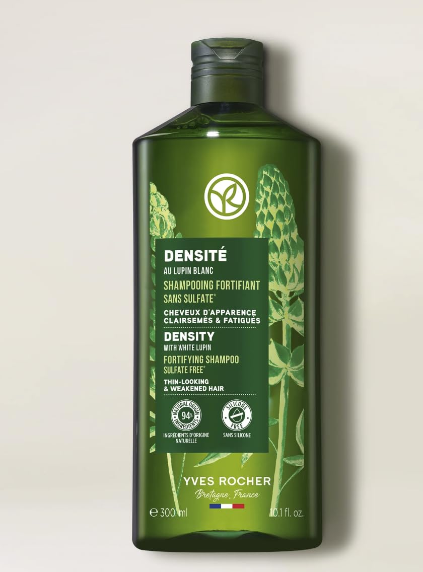 Yves Rocher conditioner pump close-up highlighting easy dispensing