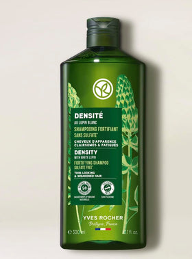 Yves Rocher conditioner pump close-up highlighting easy dispensing