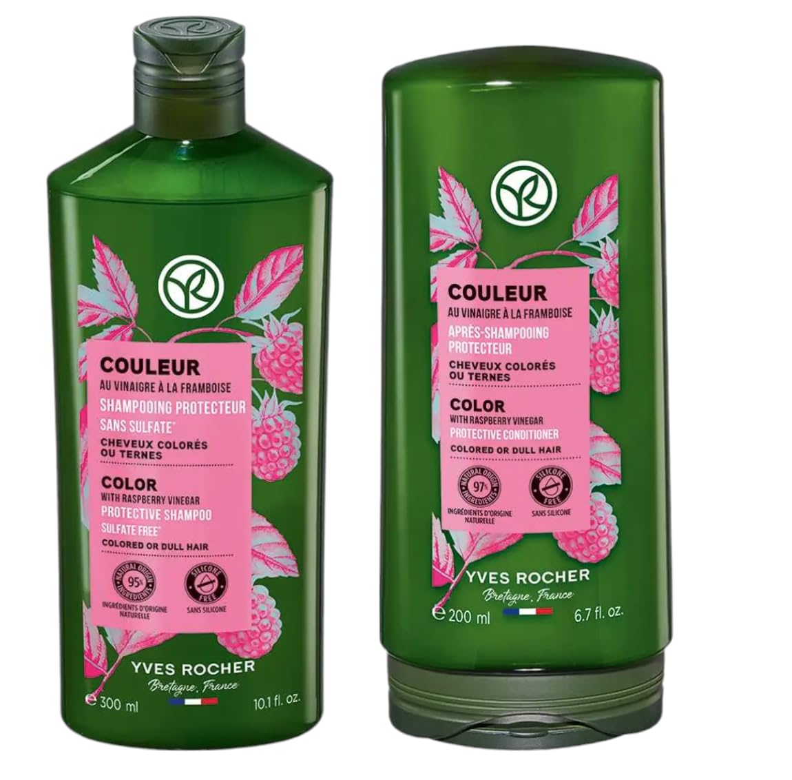 Yves Rocher front packaging duo showing bottles and benefit of color protection