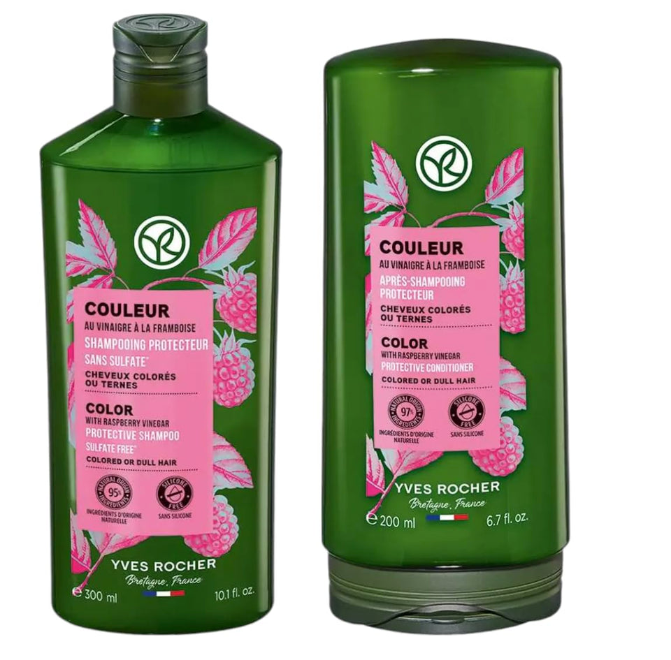 Yves Rocher front packaging duo showing bottles and benefit of color protection