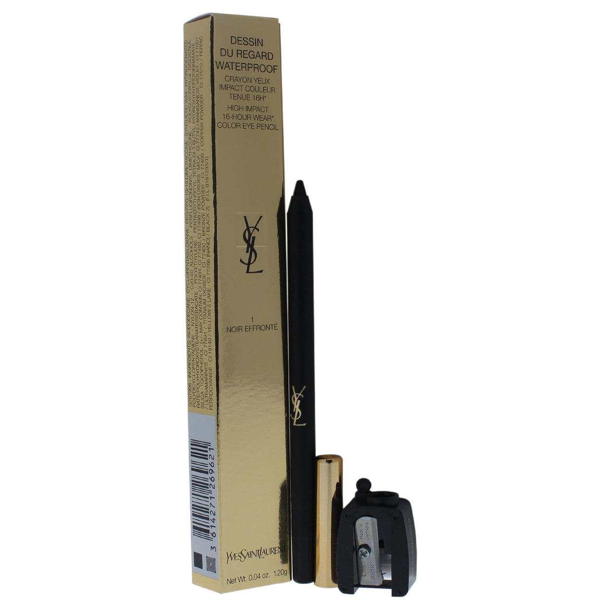 Yves Saint Laurent front packaging showing compact black liner and brand prestige
