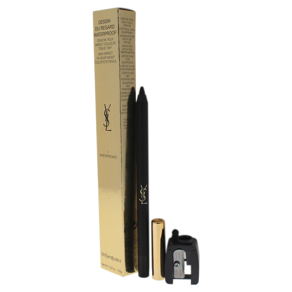 Yves Saint Laurent pencil in use along lash line for bold, long-lasting definition