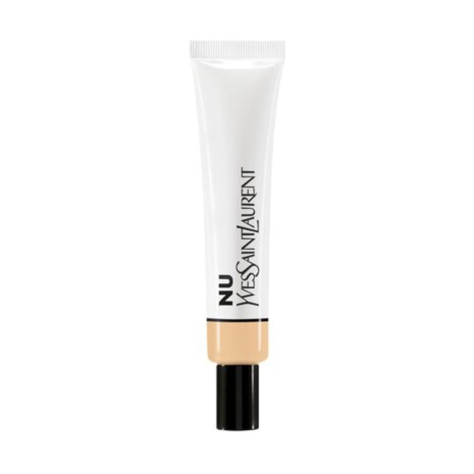 Yves Saint Laurent front packaging showing bottle and shade, highlights natural glow