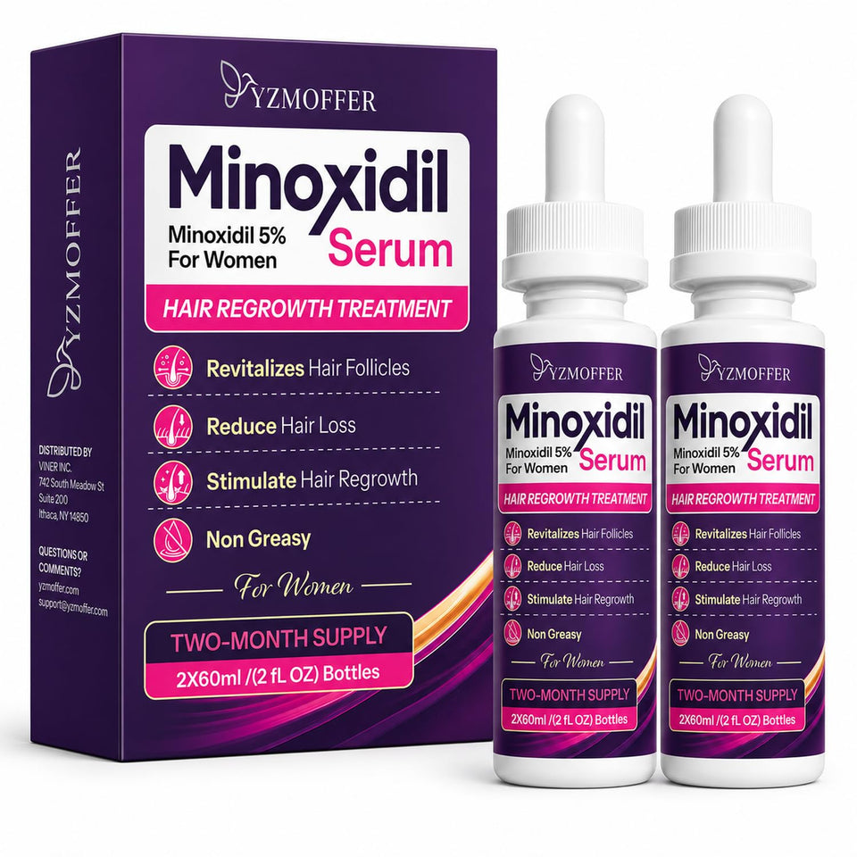 Yzmoffer front packaging showing two 60ml bottles and brand clarity
