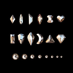 Yzzseven flatback rhinestone texture emphasizing consistent sparkle