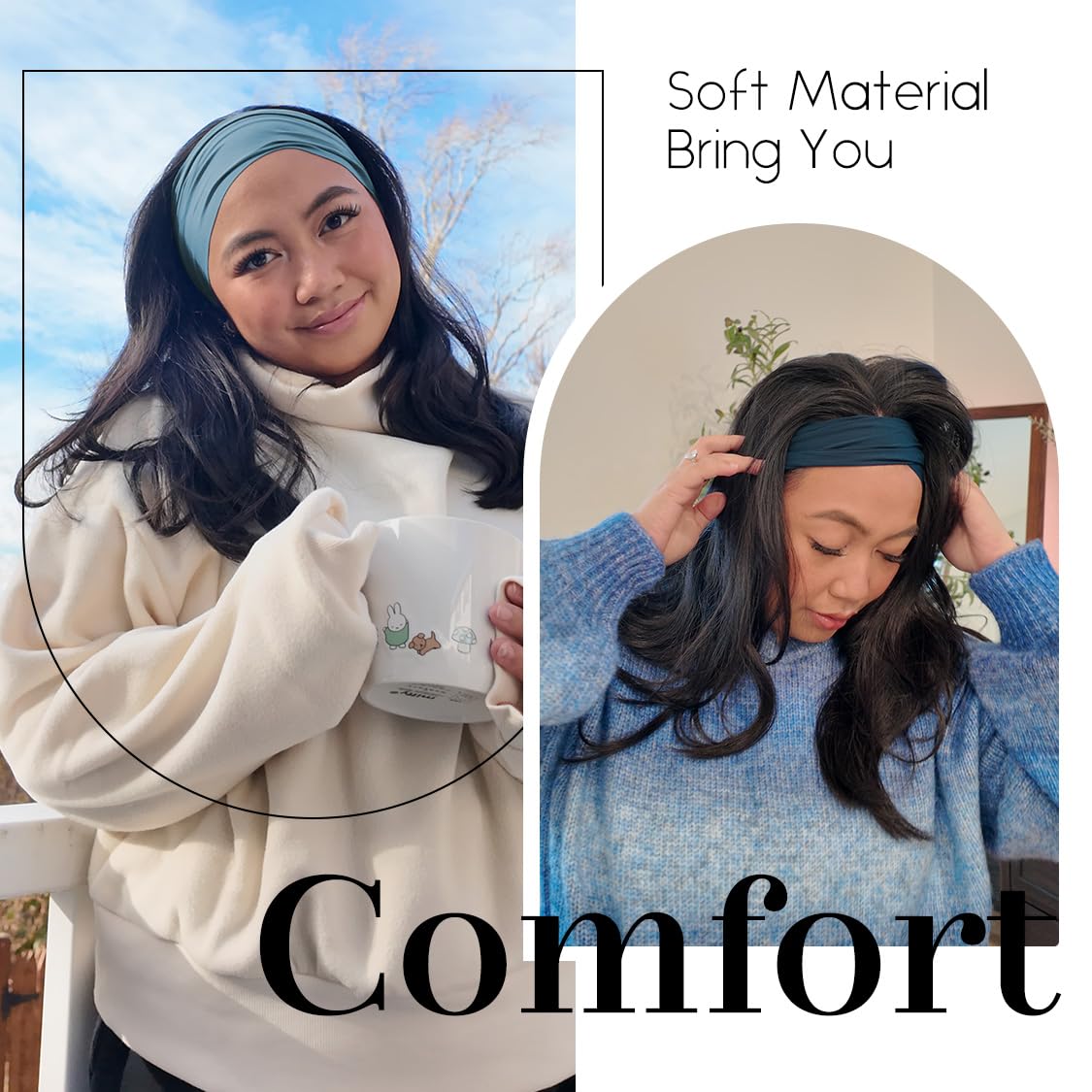 Z-CHARMMY unfolded band covering ears to provide warmth and wind protection
