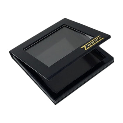 Z Palette front view showing black compact and clear window for quick shade ID