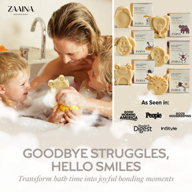 ZAAINA elephant soap close-up revealing creamy texture for gentle moisture