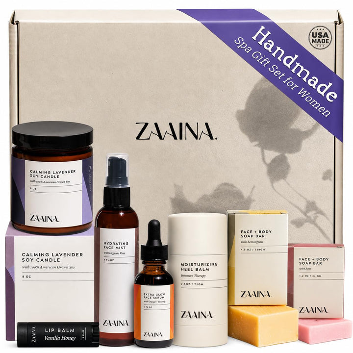 ZAAINA front box display showing elegant spa gift presentation and immediate gifting benefit