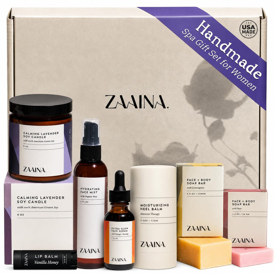 ZAAINA front box display showing elegant spa gift presentation and immediate gifting benefit