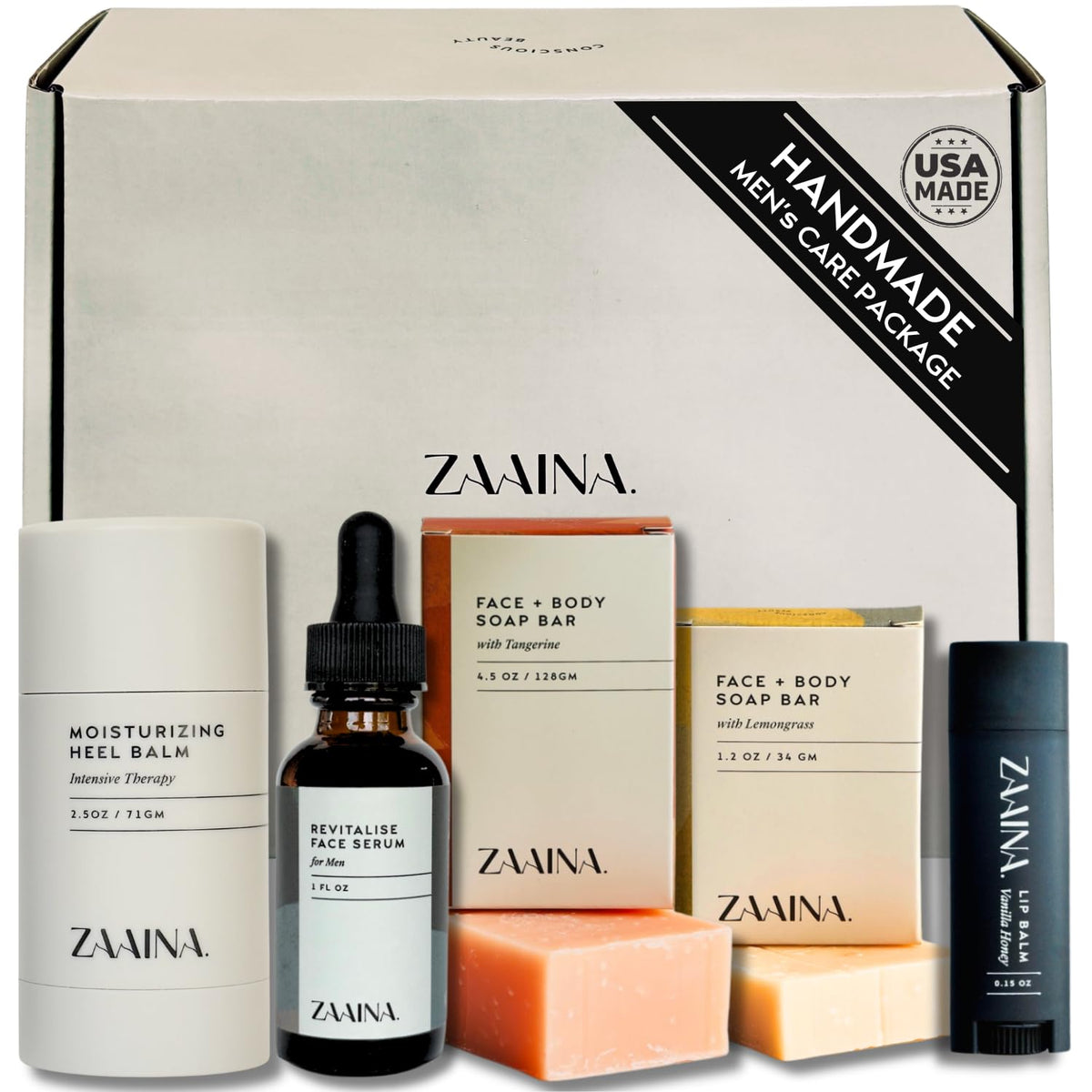 ZAAINA front packaging gift box showing contents and ready-to-gift appeal
