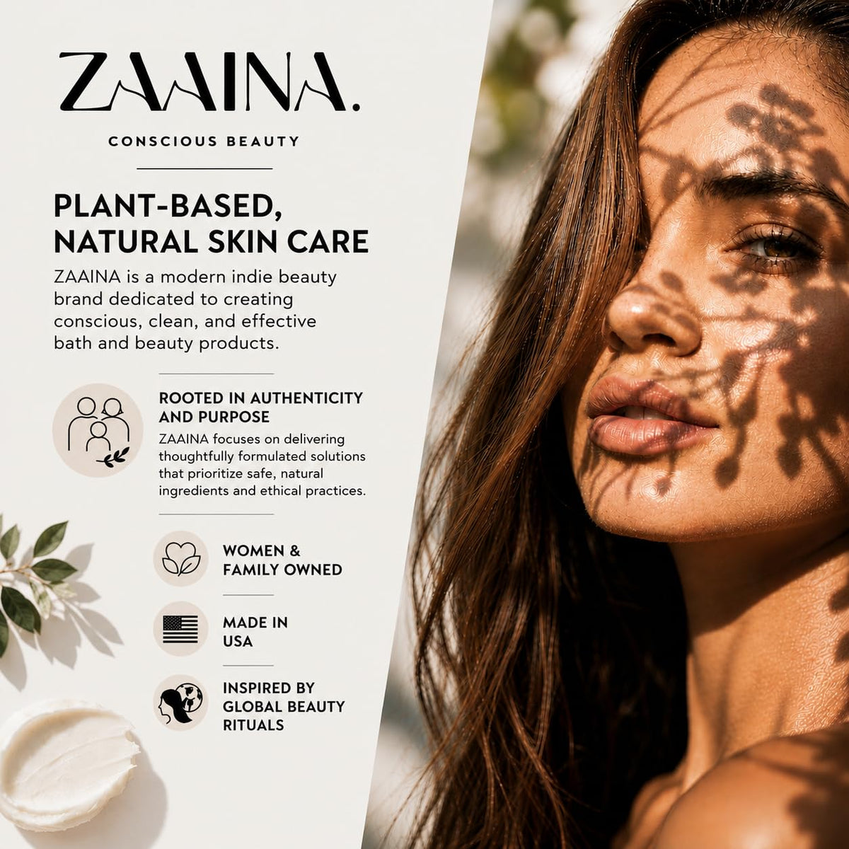 ZAAINA travel lavender soap in hand illustrating portability and on-the-go cleansing benefit
