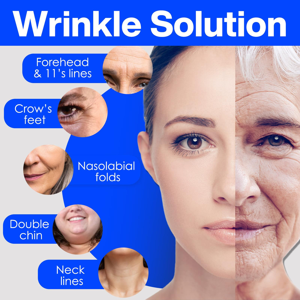 zancony tape applied to forehead demonstrating lift and wrinkle smoothing benefit