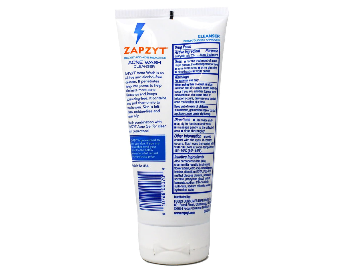 Person using ZapZyt on face for clearer-looking skin