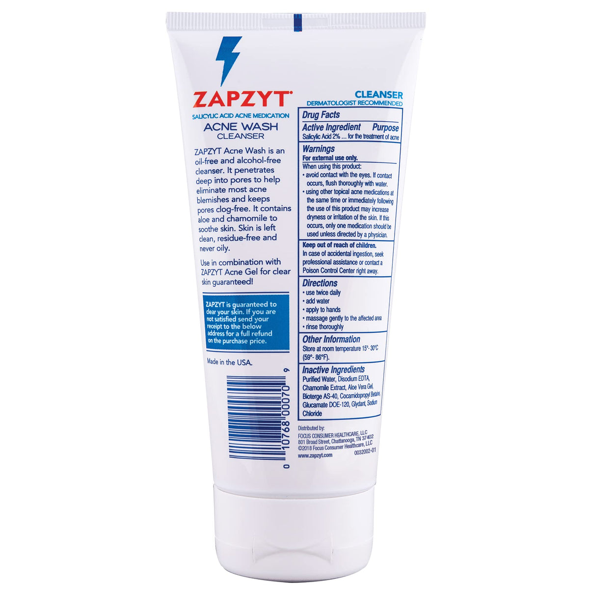 Zapzyt Acne Wash texture foam with gentle cleansing benefit visible