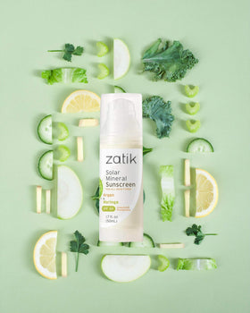 Zatik argan and moringa ingredients arranged to show nourishing benefits