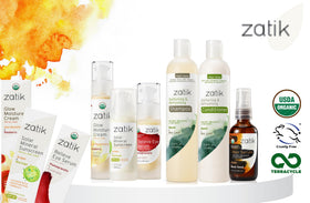 Zatik product label close-up showing made in California quality assurance