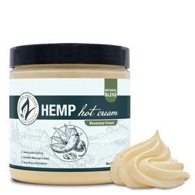 Zatural hot cream jar front view showing product branding and organic appeal