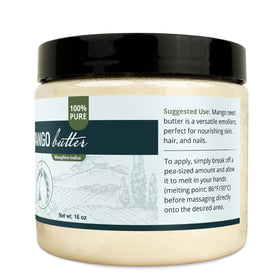 Zatural mango butter applied on elbow illustrating concentrated conditioning for rough patches
