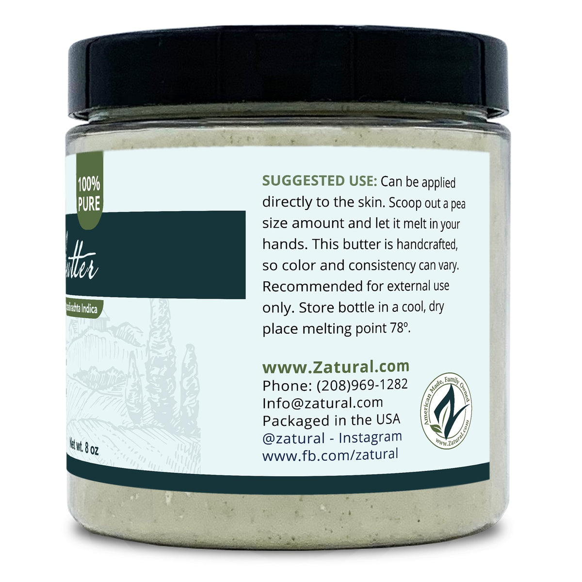 Zatural jar on bathroom shelf in lifestyle scene, suggests daily use