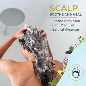 Zatural rich lather in palm illustrating effective cleansing