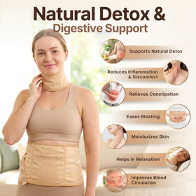 Zaynoo wrap positioned on neck in a calm lifestyle setting for relaxation support