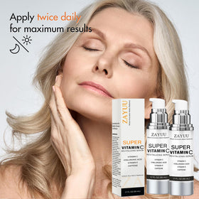ZAYUU applying serum to cheek to show lightweight layering benefit