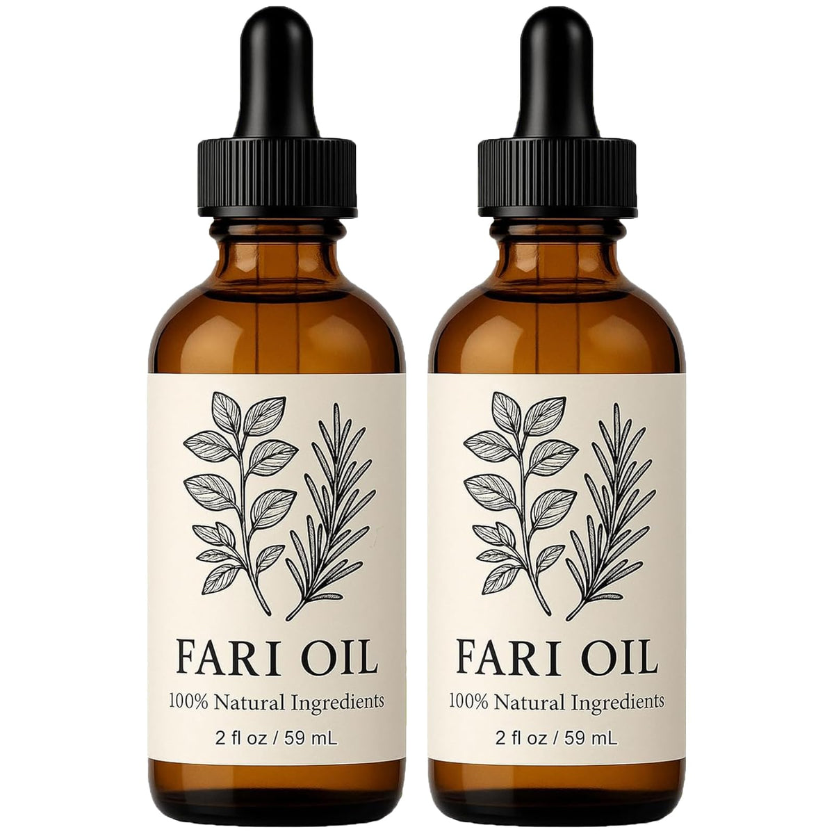 zdiwond Fari Oil front bottles showing two-pack and packaging benefits