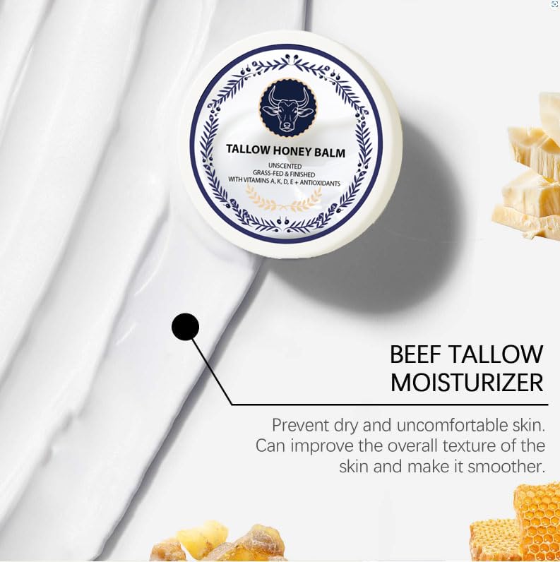 zdiwond ingredients display of Manuka honey and beef tallow for nourishment