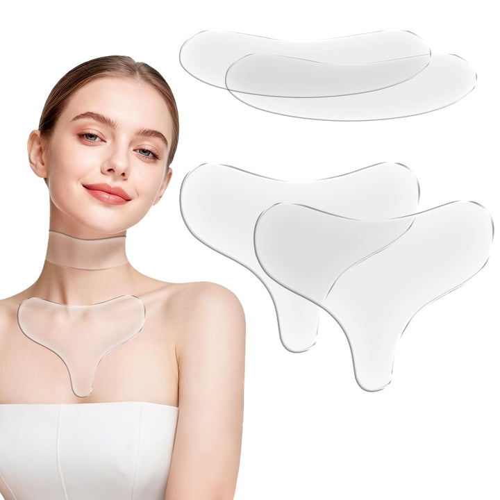ZDQULX front packaging showing four silicone neck and chest pads and benefits
