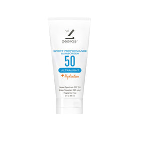 Zealios front packaging shows 3 oz tube and SPF 50 protection benefit
