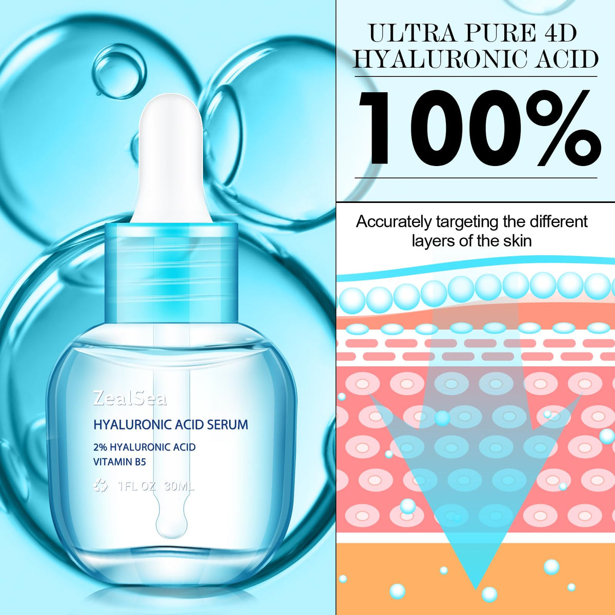 ZealSea bottle next to moisturizer and SPF highlighting layering compatibility