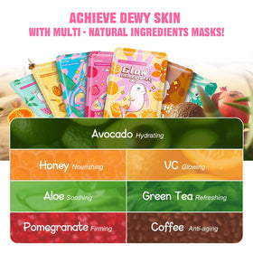 ZealSea model wearing sheet mask illustrating even coverage and soothing effect