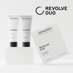 Zenagen conditioner label detail highlighting strengthening formula for fuller-looking hair
