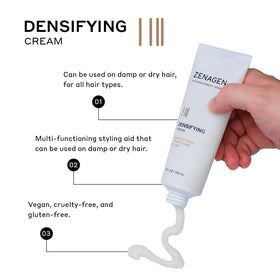 Zenagen cream used during blow-dry to add volume and smoothness