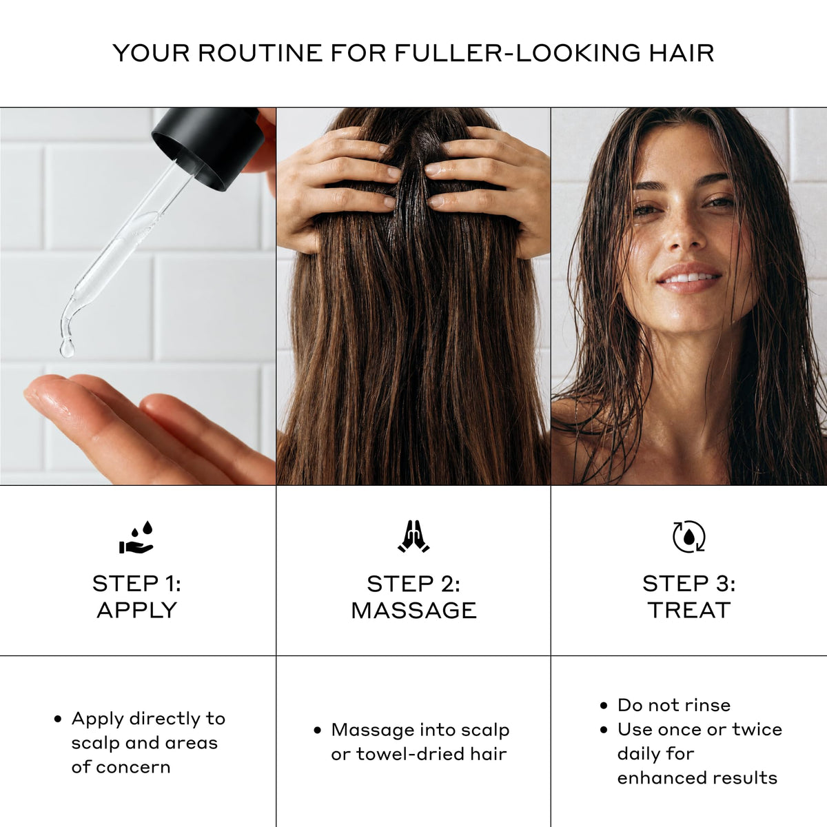 Zenagen bottle beside hairbrush illustrating daily routine convenience benefit